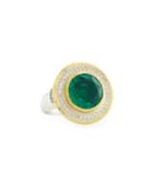 Gurhan Silver & 24k Startle Green Topaz Ring, Size 6.5, Women's, Size: 6 1/2,
