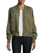 Charmeause Bomber Jacket, Olive