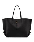 Eartha Folded-gusset Shopper Bag, Black
