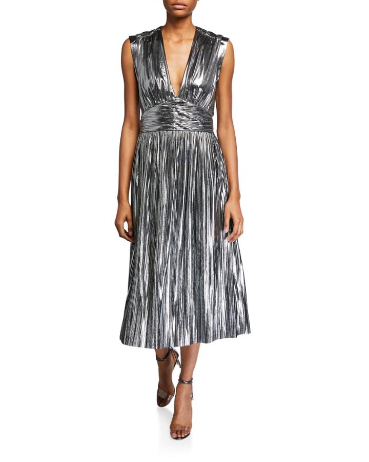 Briella Metallic Cocktail Dress