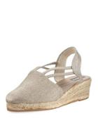 Julie Metallic Wedge Espadrille,