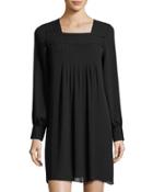 Pleated Square-neck
