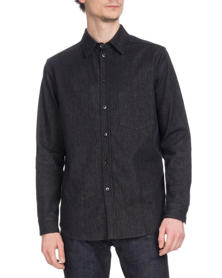 Men's Denim Cotton-blend Cowl
