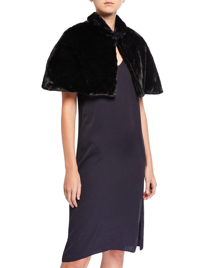 Faux-fur Capelet