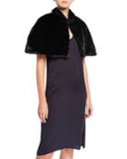 Faux-fur Capelet