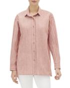 Everon Riviera-stripe Button-down Blouse