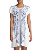 Lei Leil Embroidered Peasant Dress