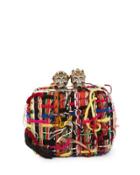 Queen & King Skull Box Clutch Bag