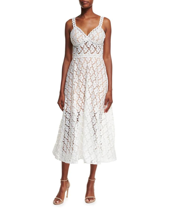 Sleeveless A-line Lace