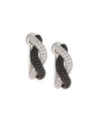 18k Two-tone Diamond Earrings