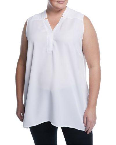 Sleeveless Arctic Layer Top, White,