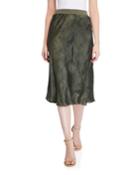 Snake-print Silk