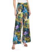 Cora Tropical-print Silk Crepe Pants
