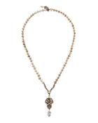 Long Cultured Pearl Charm Pendant Necklace