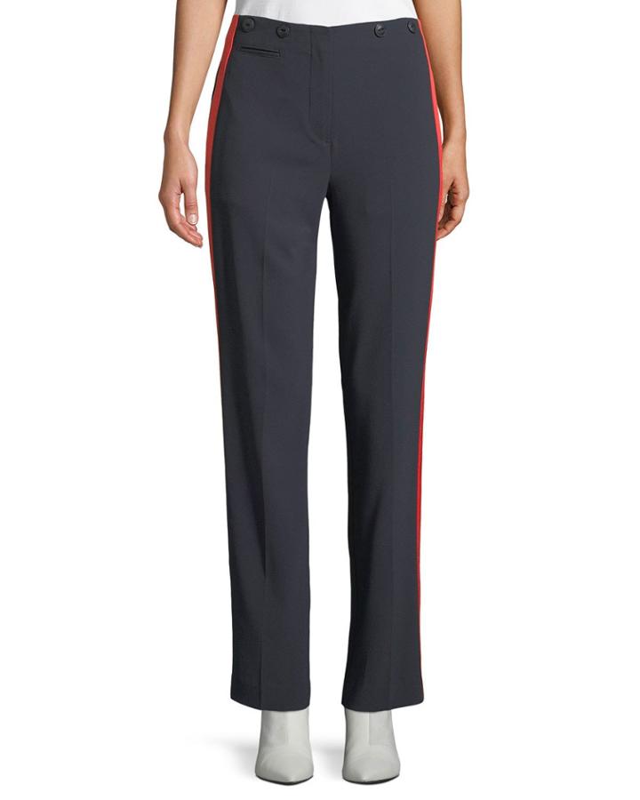 Dagger Slim Straight-leg Crepe Pants