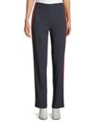 Dagger Slim Straight-leg Crepe Pants