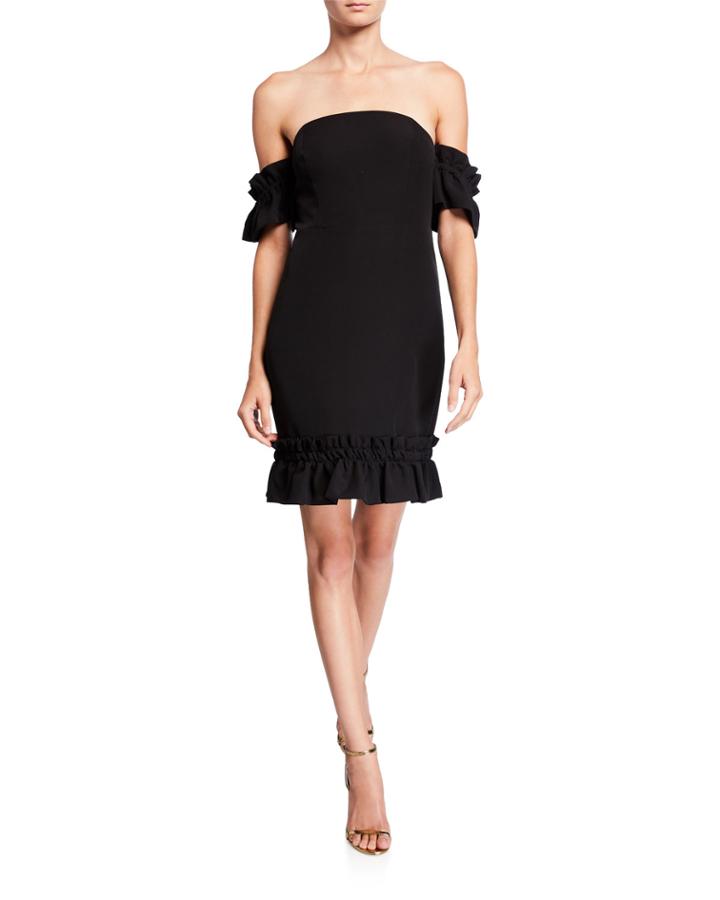 Off-the-shoulder Bodycon Ruffle Dress