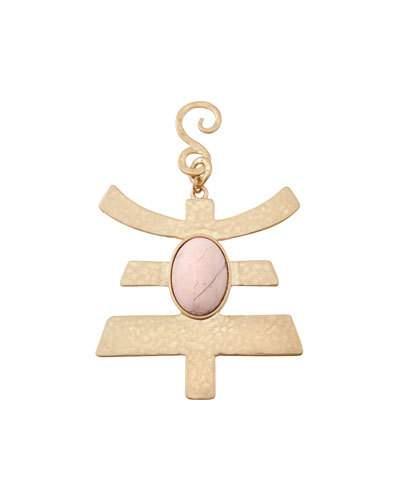 Pink Rhodochrosite Asian Pendant