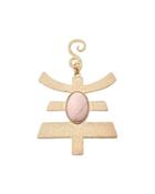 Pink Rhodochrosite Asian Pendant