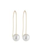 Wire Pearly-drop Earrings