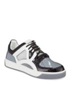Men's Mixed-media Shiny Trainer