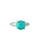 Silver Rock Candy Knife Edge Ring In Turquoise,