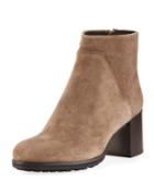 Everett Suede Block-heel Boot