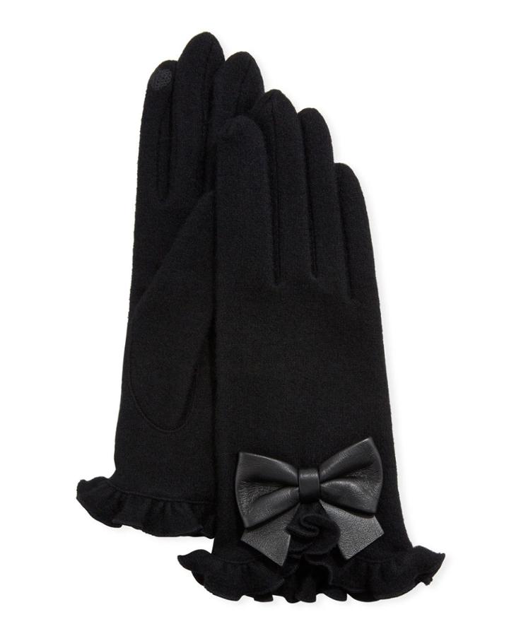 Wool-blend Ruffle Gloves W/