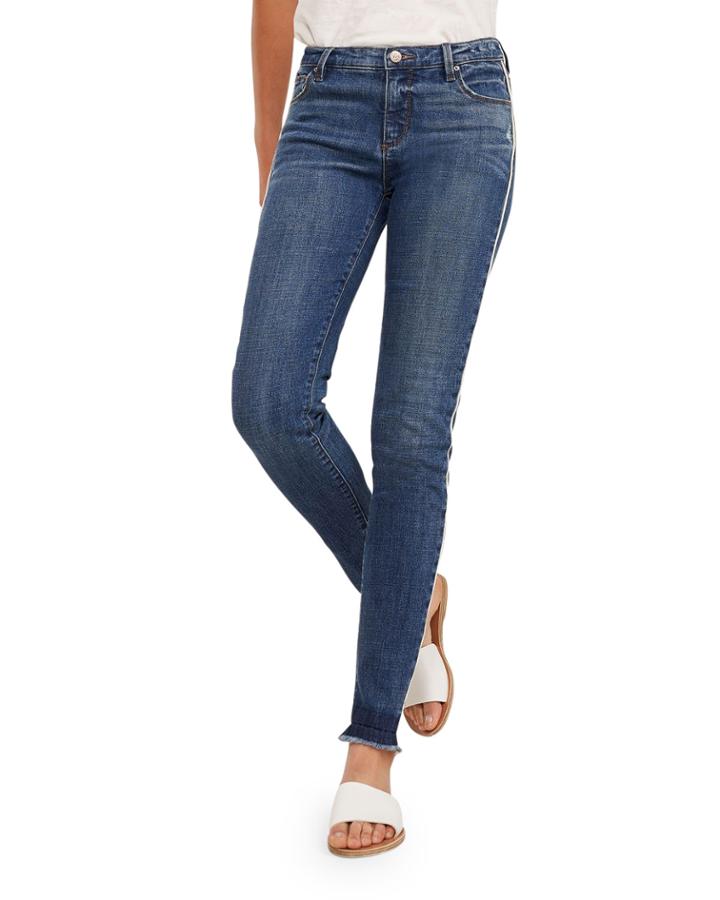 Sienna Mid-rise Skinny Jeans With Piping