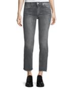 Sara Cigarette Ankle Jeans W/ Frayed Hem