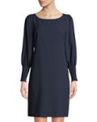 Smocked-cuff Crepe