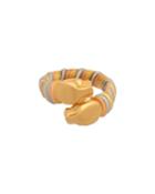Estate 18k Tricolor Double-panther Ring,