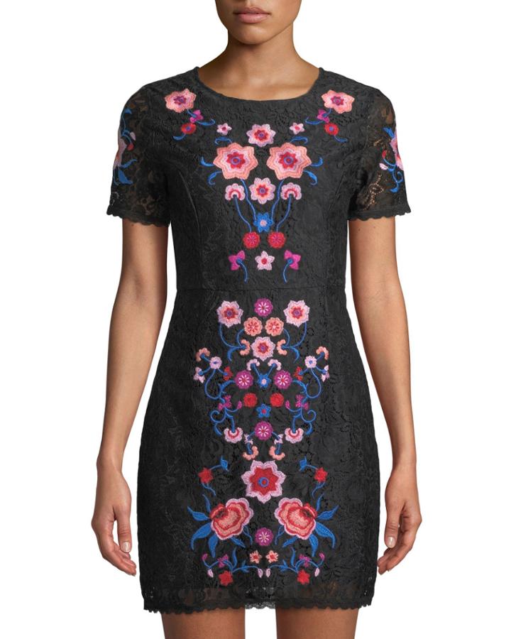 Floral-embroidered Lace