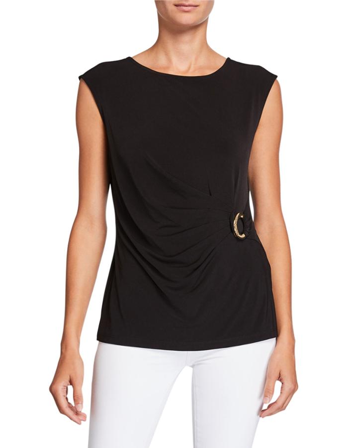 Sleeveless Top W Circle Hardware