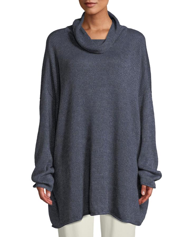Cowl-neck 3/4-sleeve