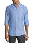 Slim-fit Streaked-cotton Button-down