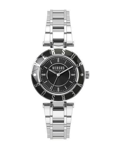 34.5mm Logo Bracelet Watch, Black