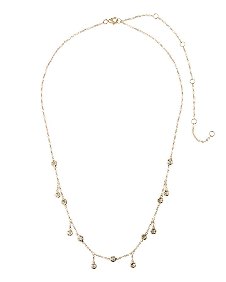 14k Gold Diamond Shaker Necklace