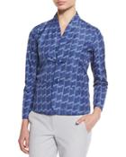 Reversible Long-sleeve Blazer, Astral Blue