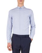 Men's Striped Long-sleeve Shirt With Classic Point Collar