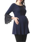 Maternity Alexis Lace Bell-sleeve Babydoll Top