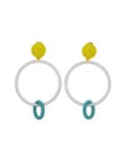 Silk Double Hoop Clip-on Earrings