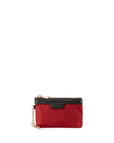 Anabelle Nylon Coin Purse, Crimson
