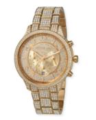43mm Runway Glitz Watch With Bracelet, Gold