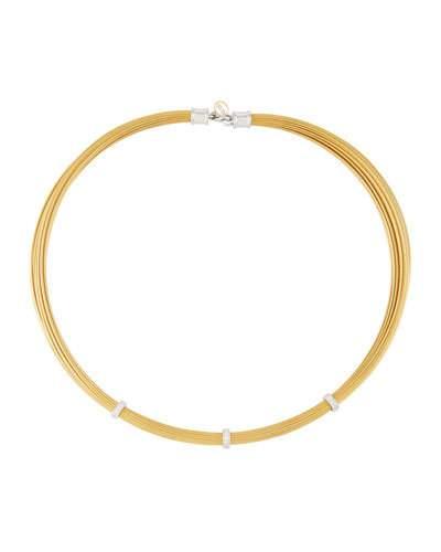 Classique Micro-cable Diamond Station Necklace
