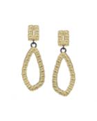 Armenta 18k & Sterling Carved Open-drop Earrings, Gold