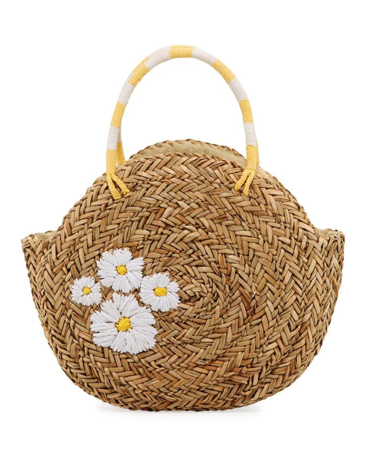Woven Circular Tote Bag