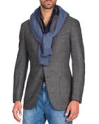 Men's Grayblack Geometric Jacket