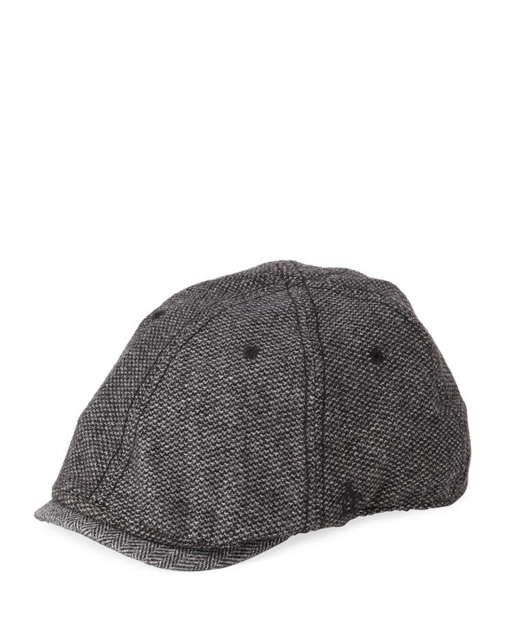 Men's Textured Wool-blend Driving Cap