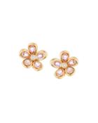 18k Rose Gold Sapphire & Diamond Spring Flower Earrings